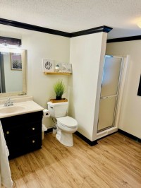 a clean residential bathroom